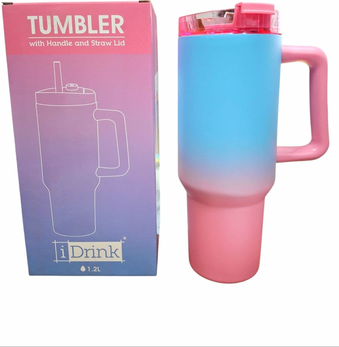 i-Total  I-DRINK Tazza termica 1.2lt rosa/blu (ID0253 ) - 2