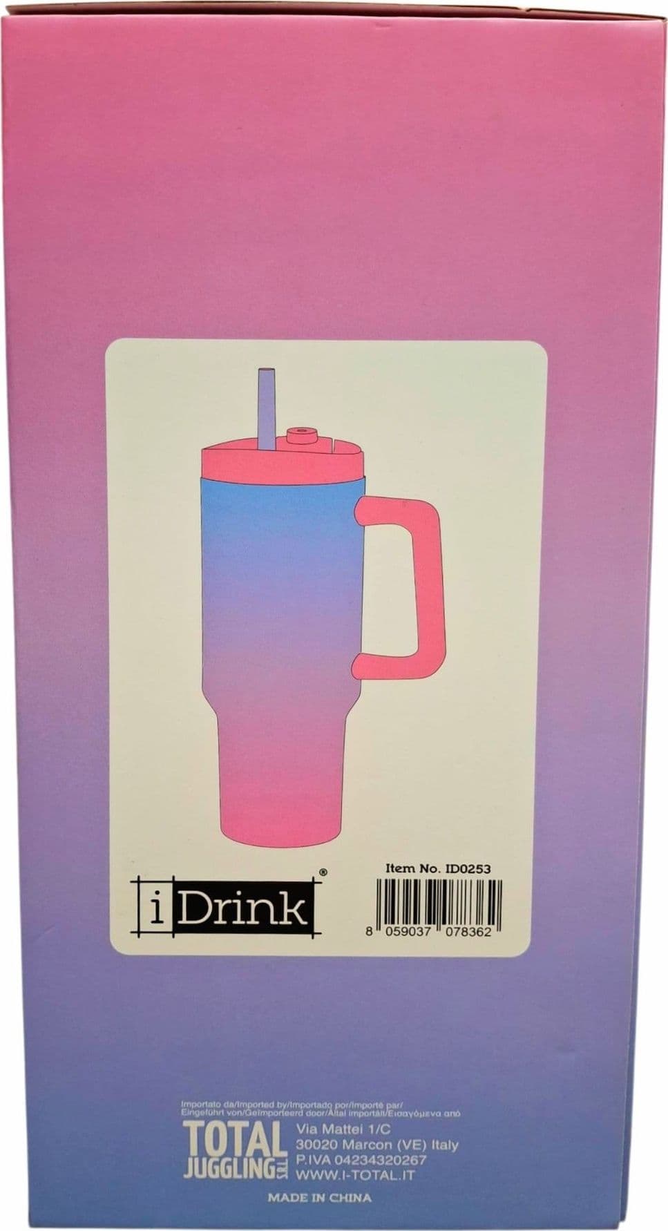 i-Total  I-DRINK Tazza termica 1.2lt rosa/blu (ID0253 ) - 3