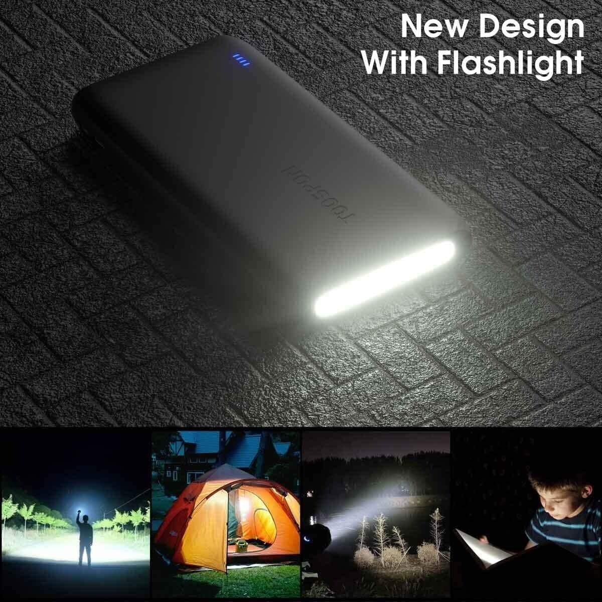 Batteria esterna 50000 mAh Powerbank, 4 Output & 2 Input, caricatore portatile - 6