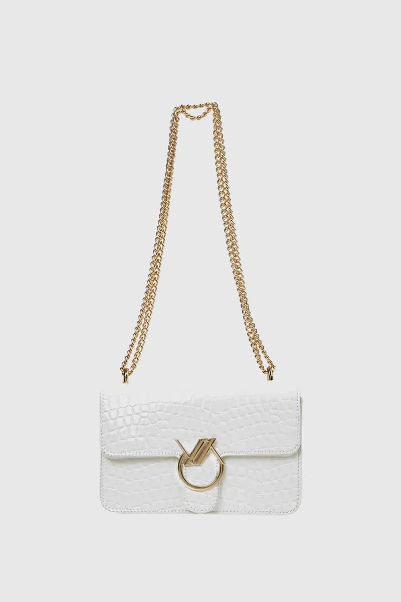 VERDE FASHION | Borsa a tracolla pitonata - 5