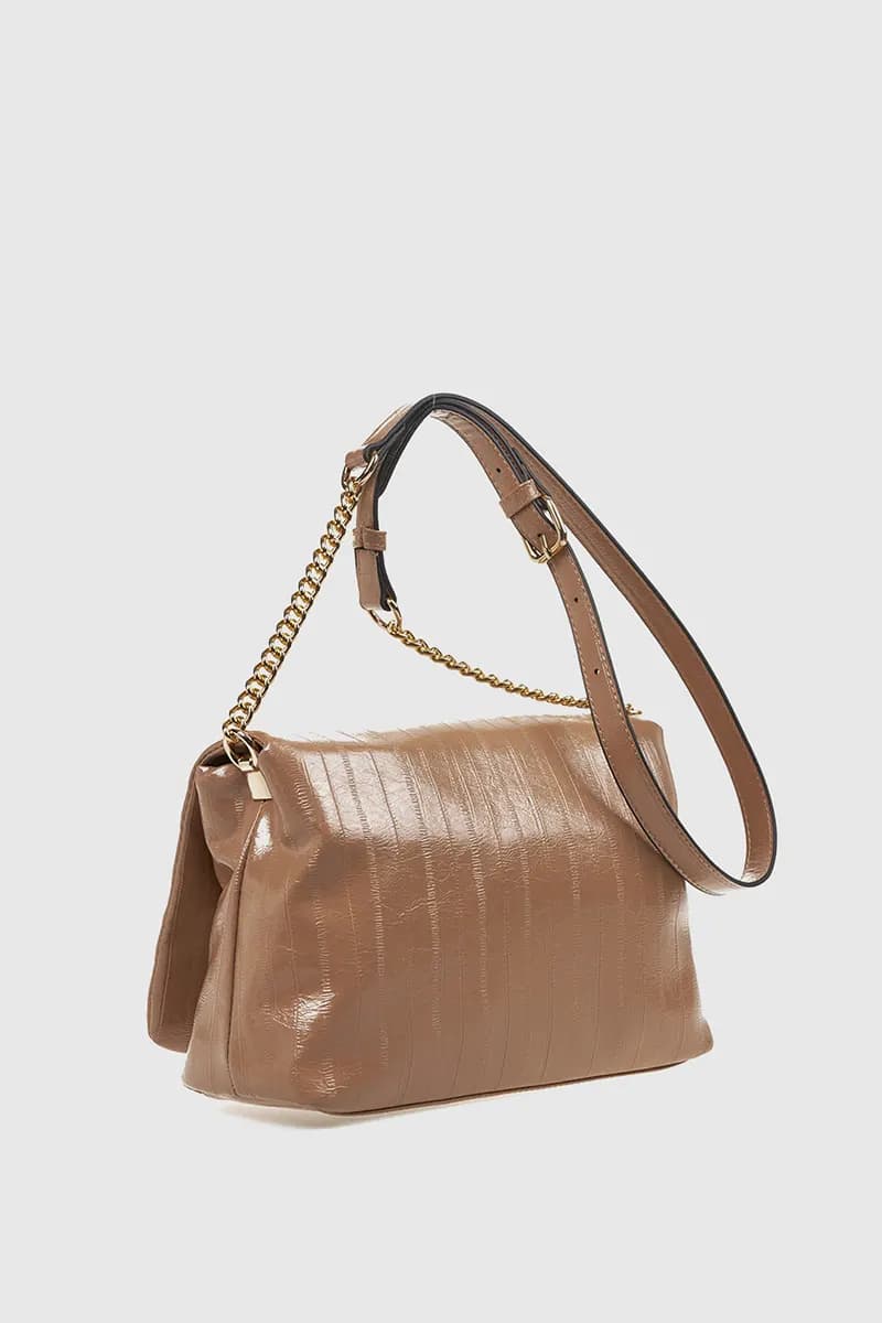 VERDE FASHION | Borsa a tracolla ecopelle lucida - 2