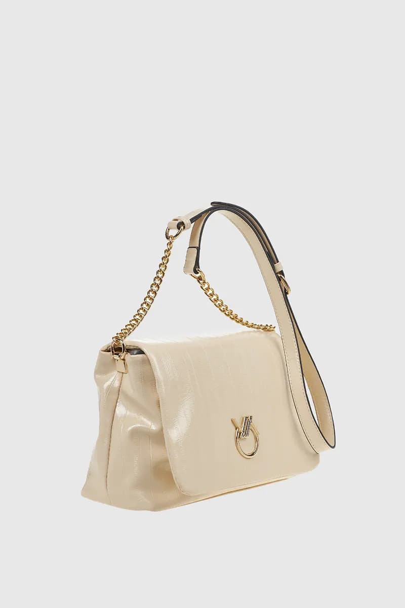 VERDE FASHION | Borsa a tracolla ecopelle lucida - 11