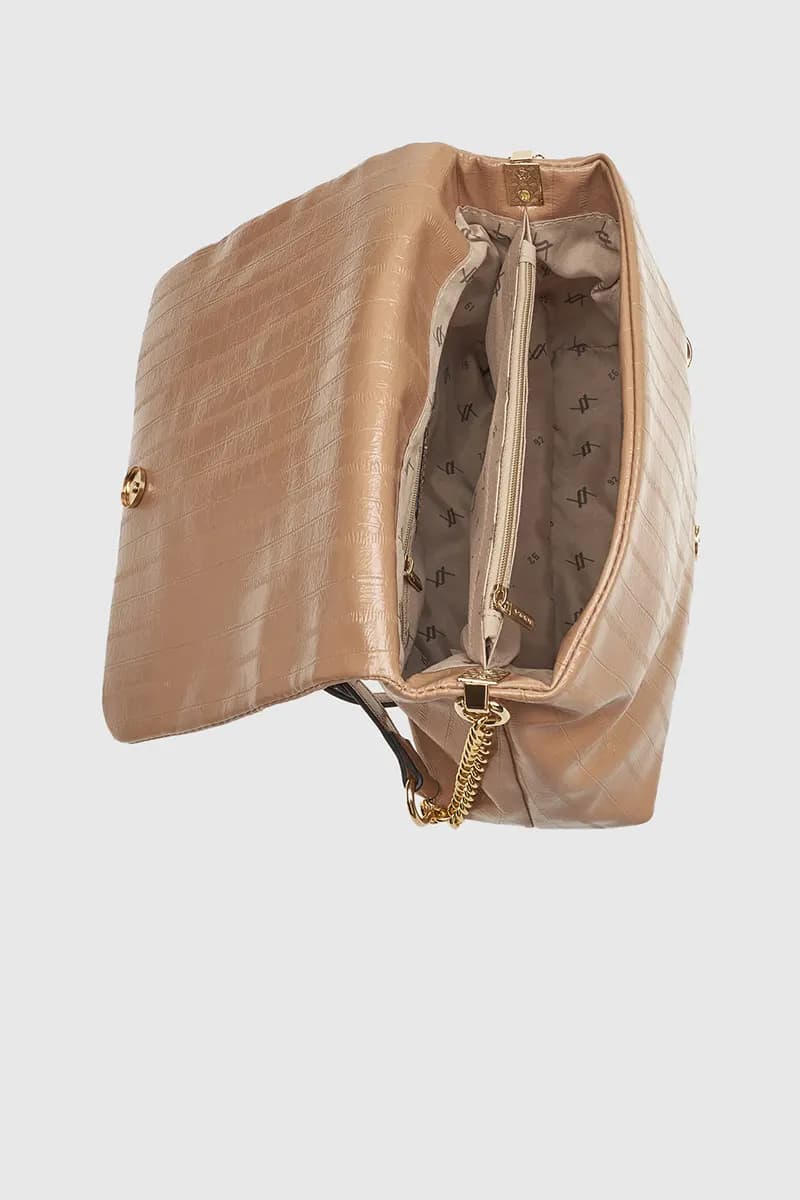 VERDE FASHION | Borsa a tracolla ecopelle lucida - 4