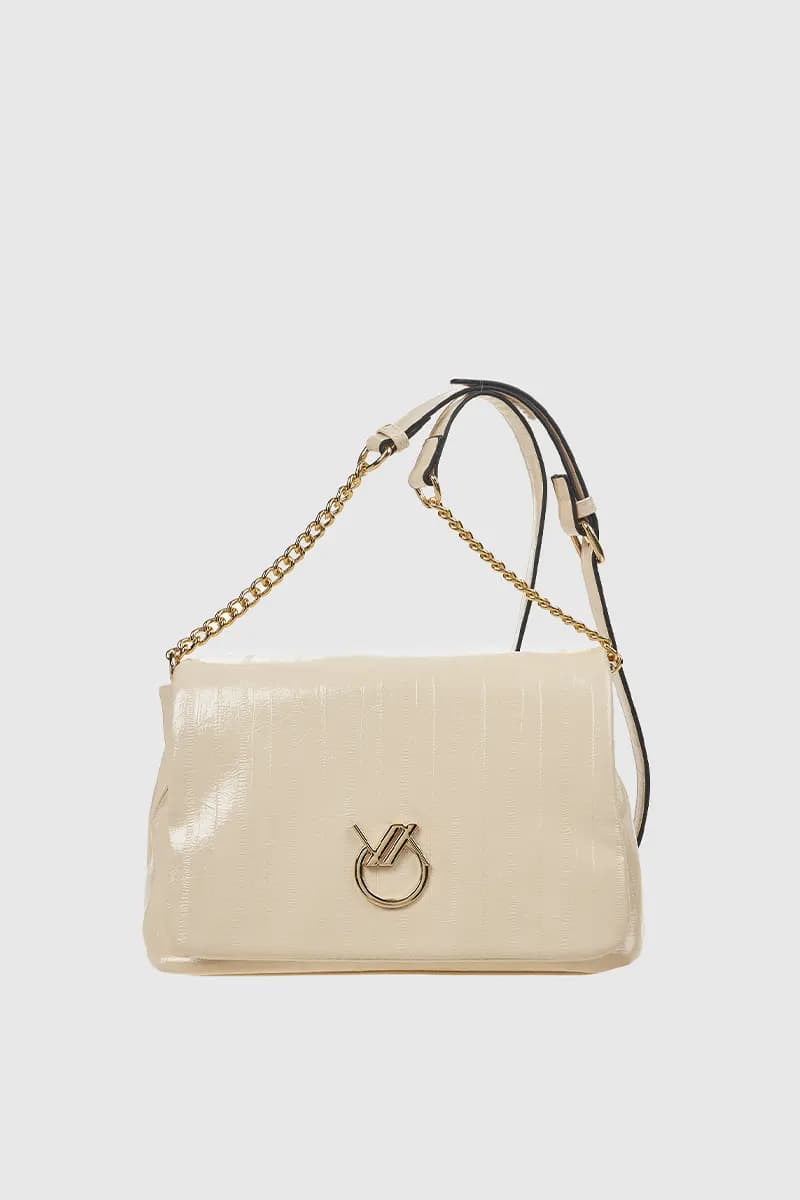 VERDE FASHION | Borsa a tracolla ecopelle lucida - 9