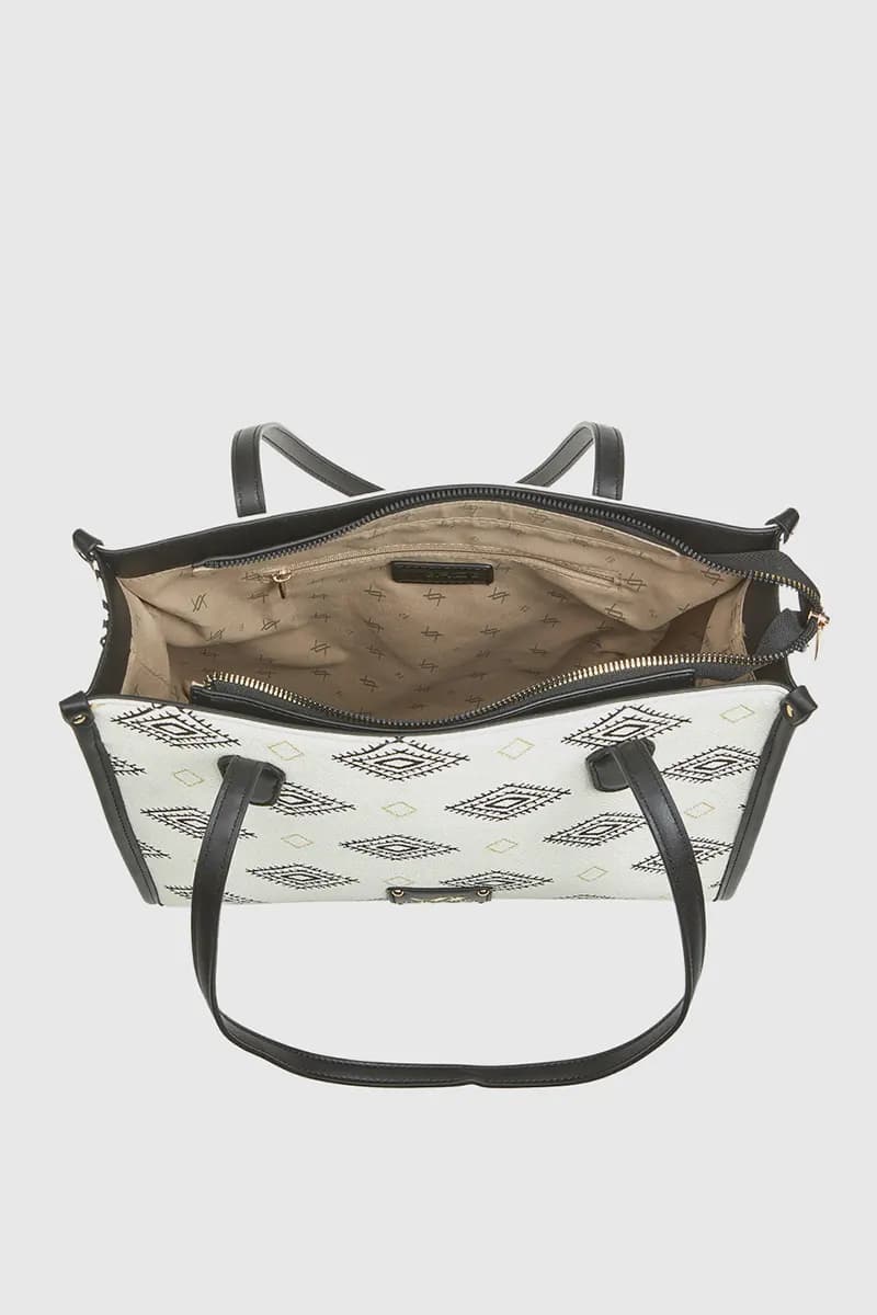 VERDE FASHION | Borsa shopper motivo geometrico - 4