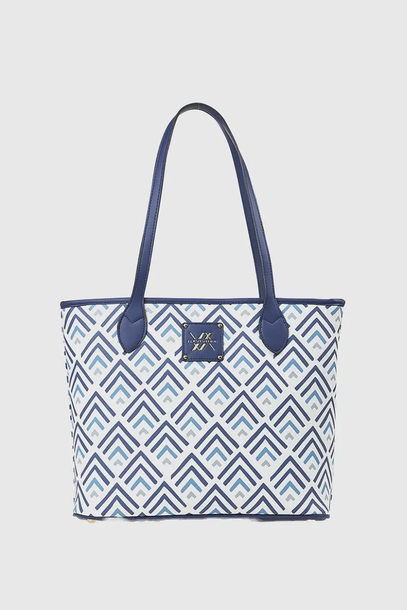 VERDE FASHION | Borsa shopper motivo geometrico - 5