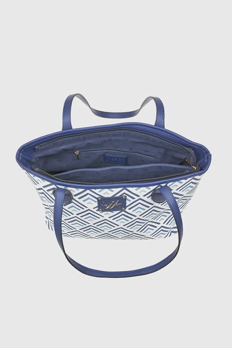 VERDE FASHION | Borsa shopper motivo geometrico - 4