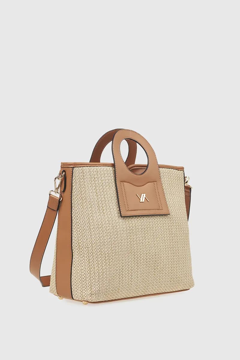 VERDE FASHION | Borsa a tracolla tessuto paglia - 3