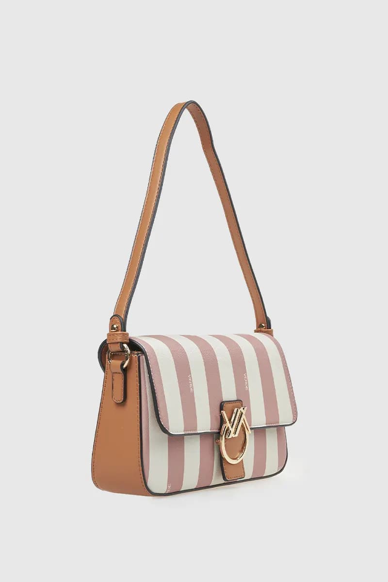 VERDE FASHION | Borsa a spalla motivo a righe - 3