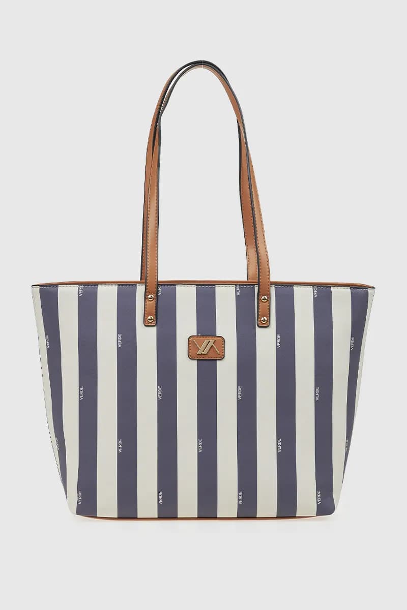 VERDE FASHION | Shopper motivo a righe - 10