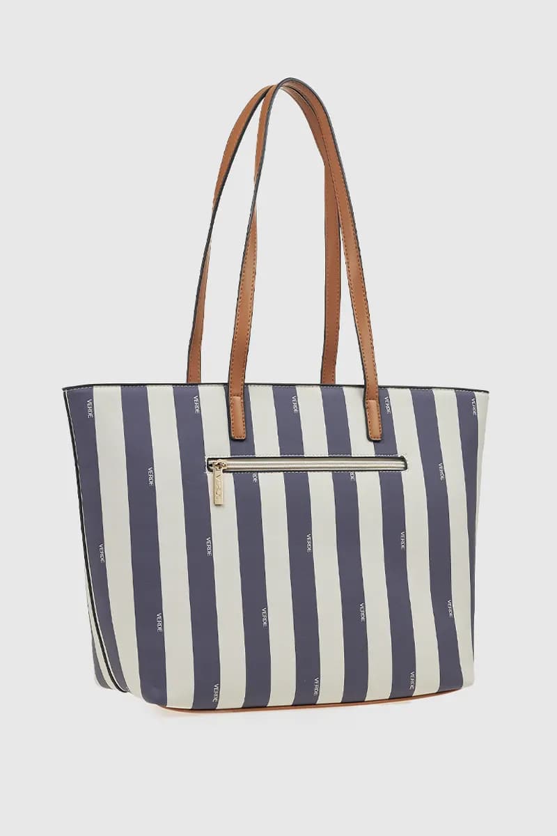 VERDE FASHION | Shopper motivo a righe - 2