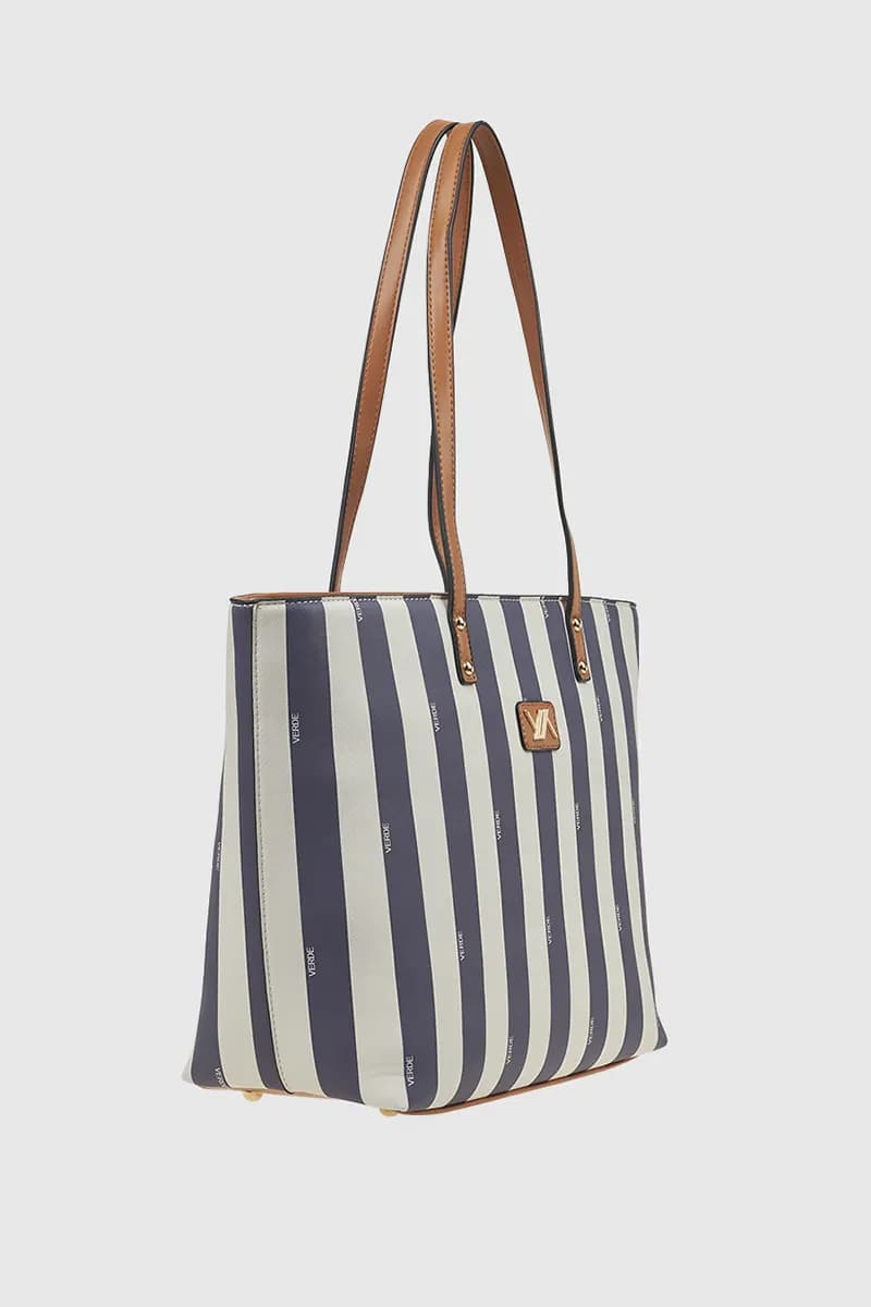 VERDE FASHION | Shopper motivo a righe - 3