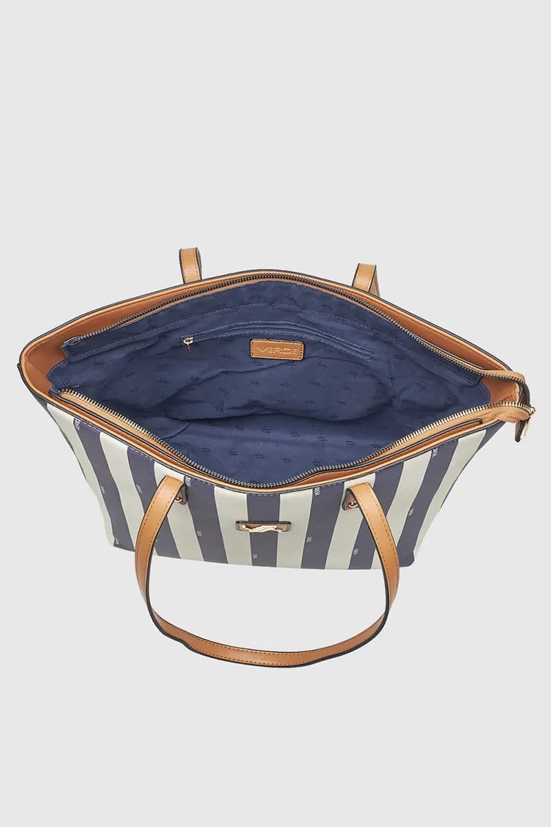 VERDE FASHION | Shopper motivo a righe - 4