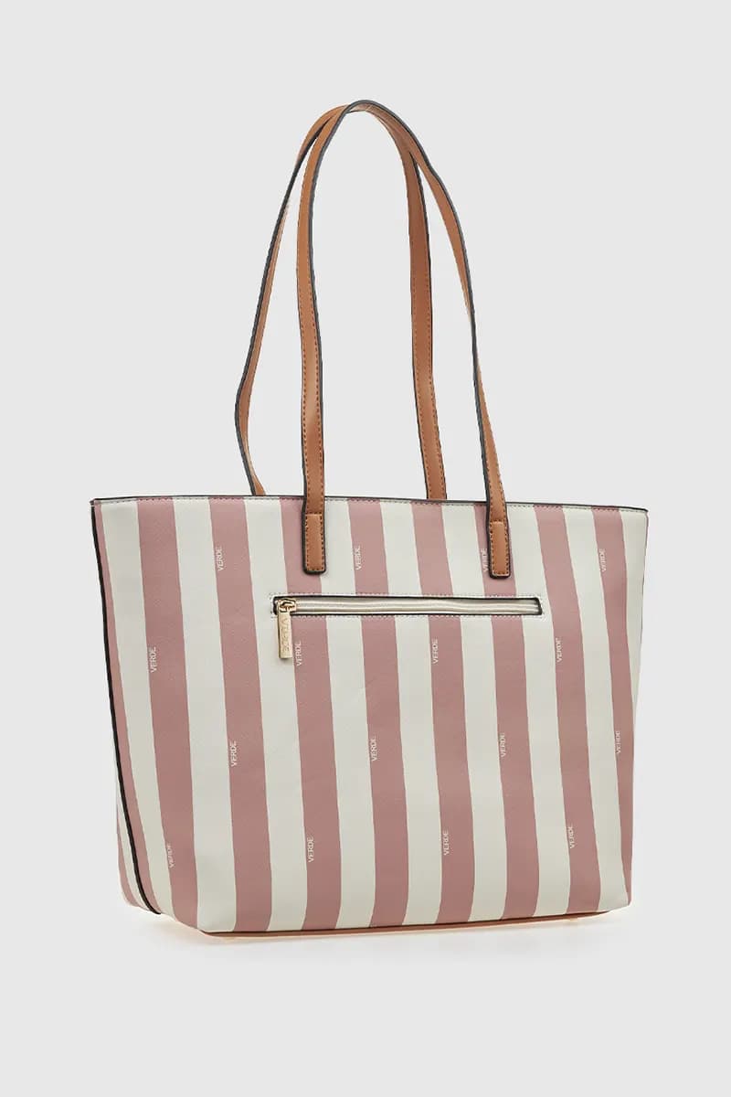 VERDE FASHION | Shopper motivo a righe - 6