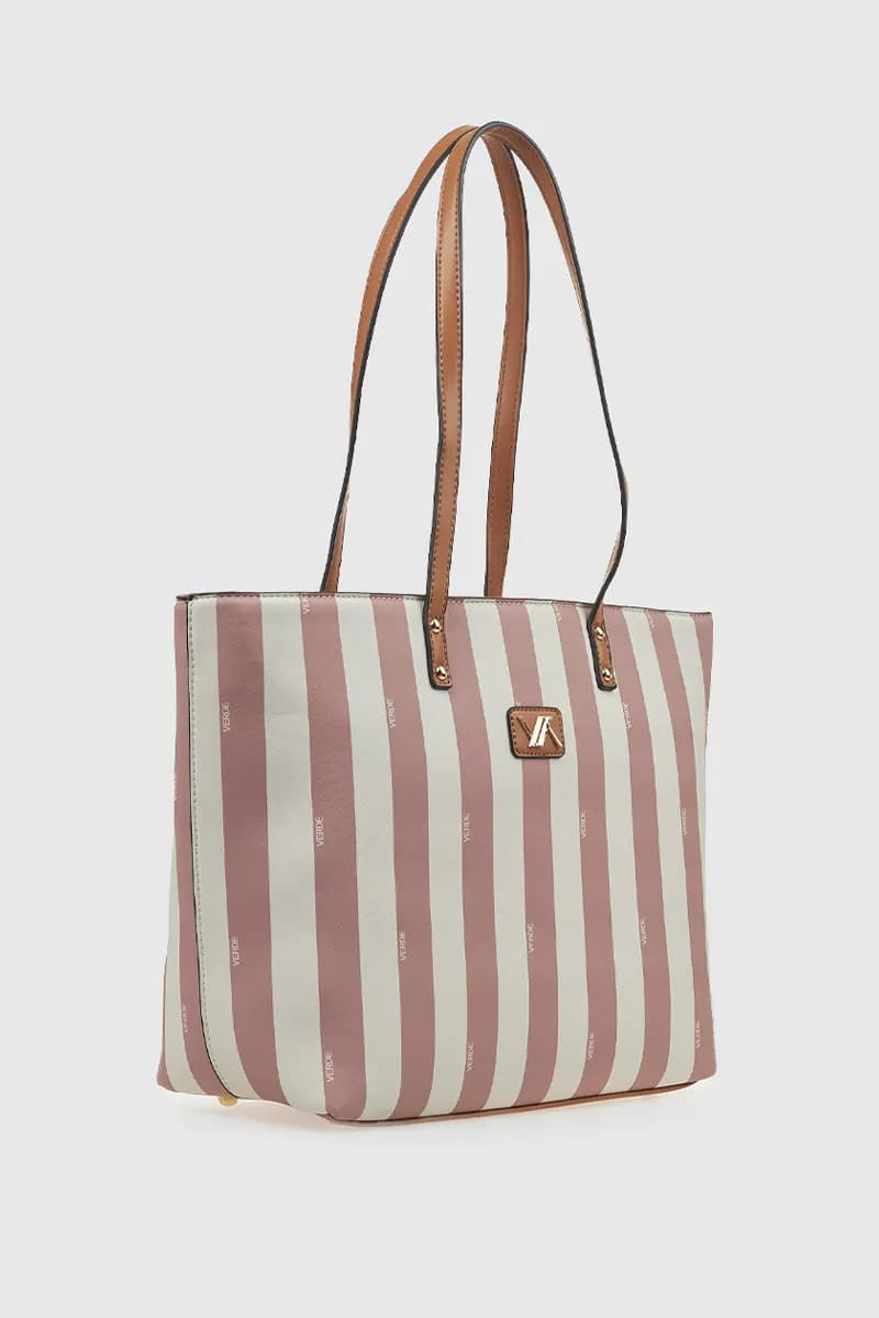 VERDE FASHION | Shopper motivo a righe - 7