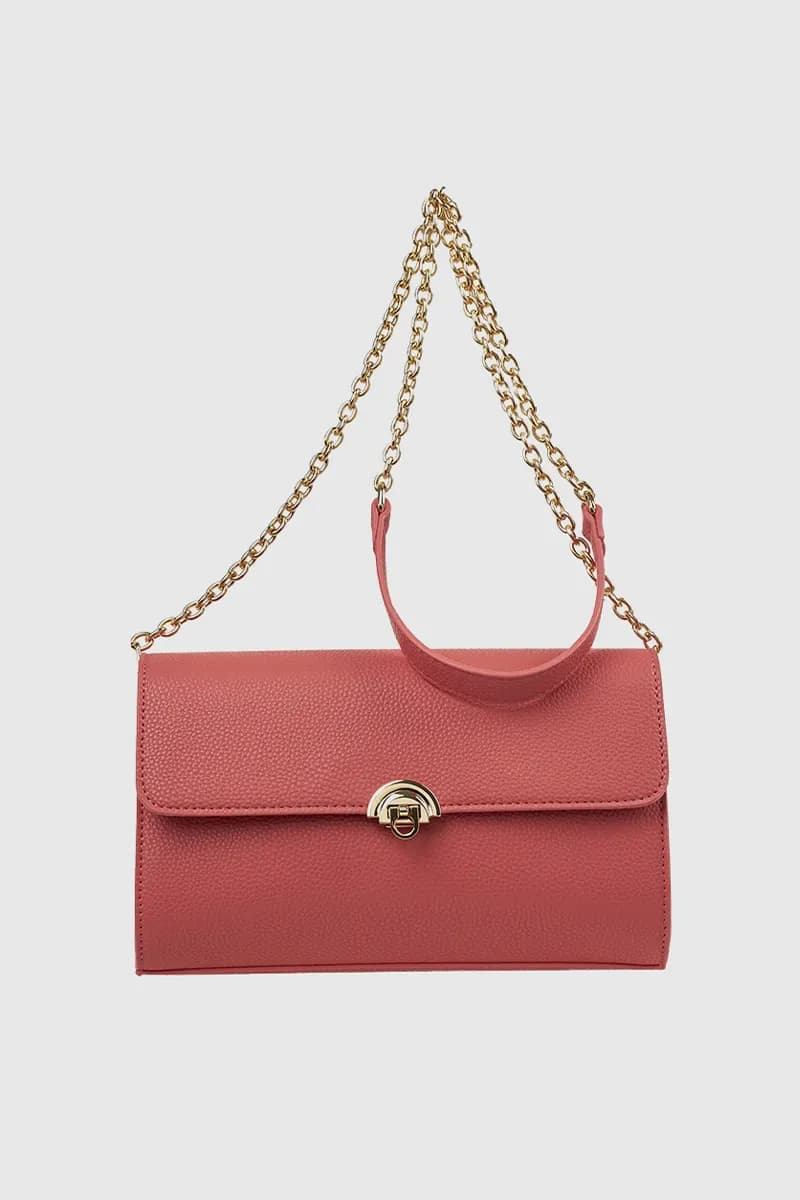 VERDE FASHION | Borsa a tracolla in ecopelle con patta - 9