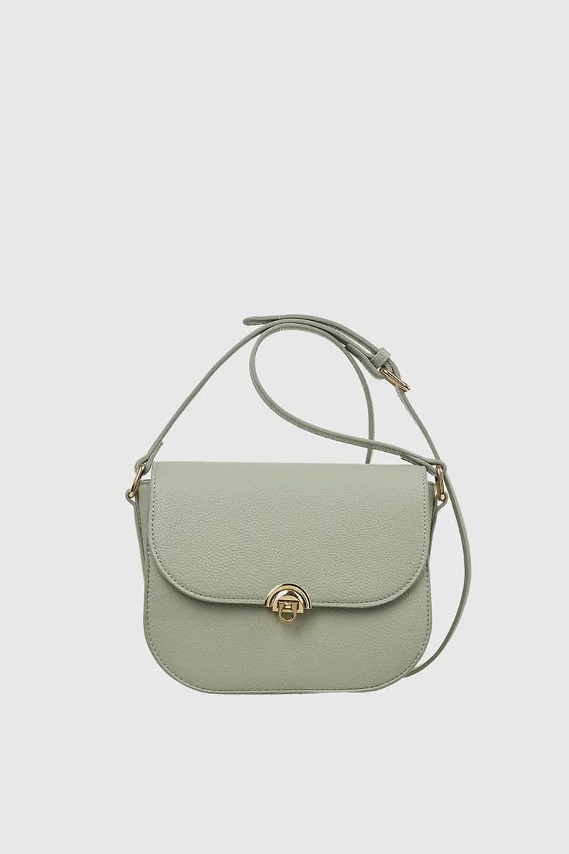 VERDE FASHION | Borsa a tracolla in ecopelle con patta - 18