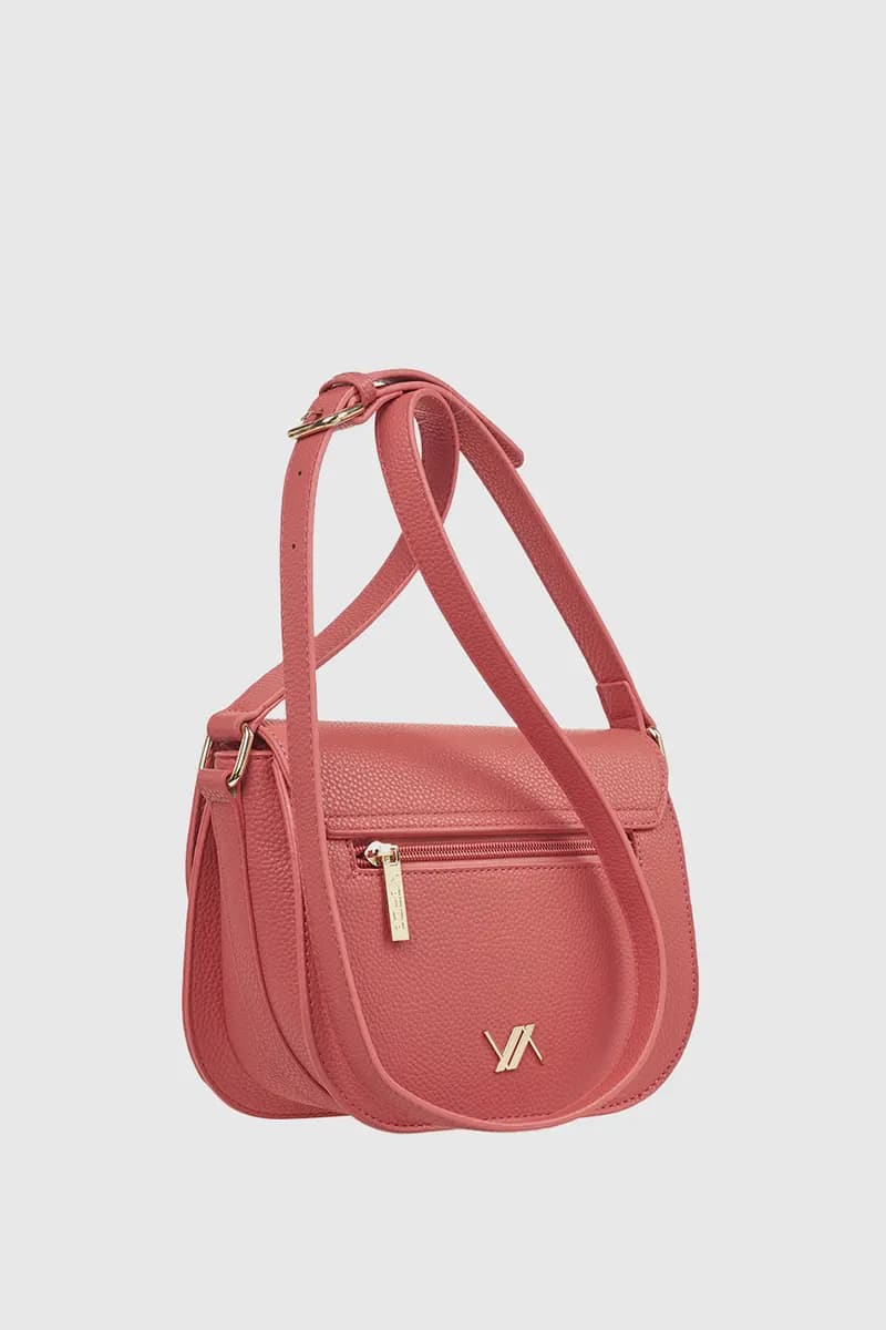 VERDE FASHION | Borsa a tracolla in ecopelle con patta - 2