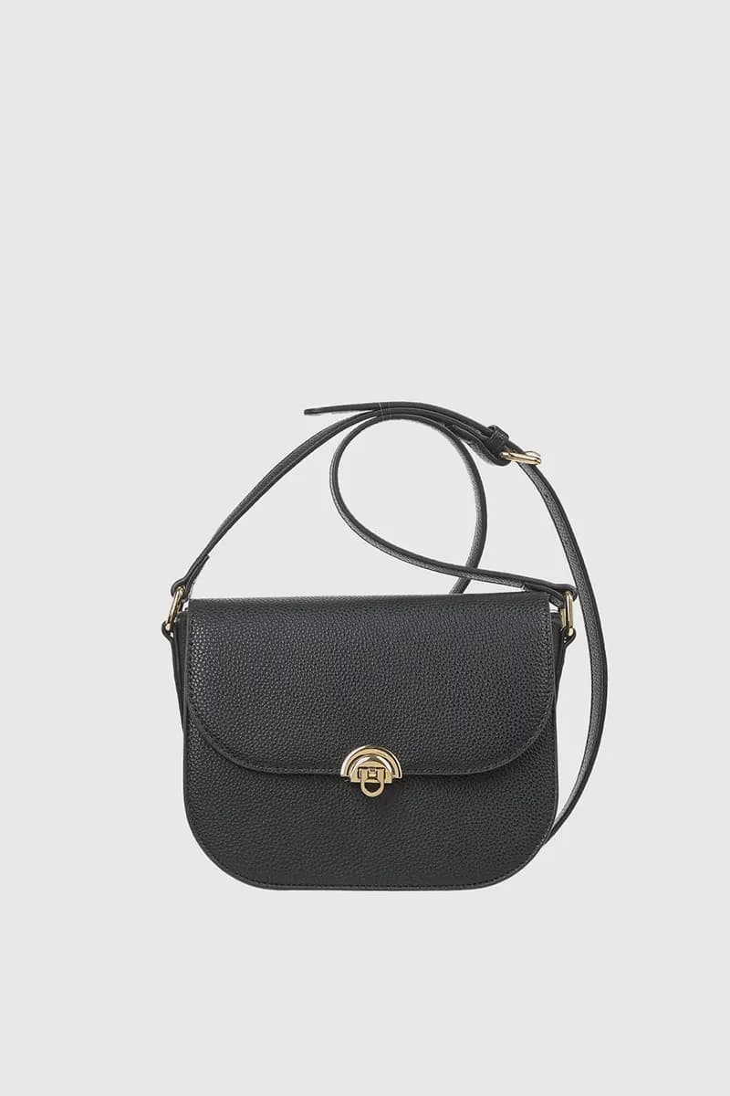 VERDE FASHION | Borsa a tracolla in ecopelle con patta - 5