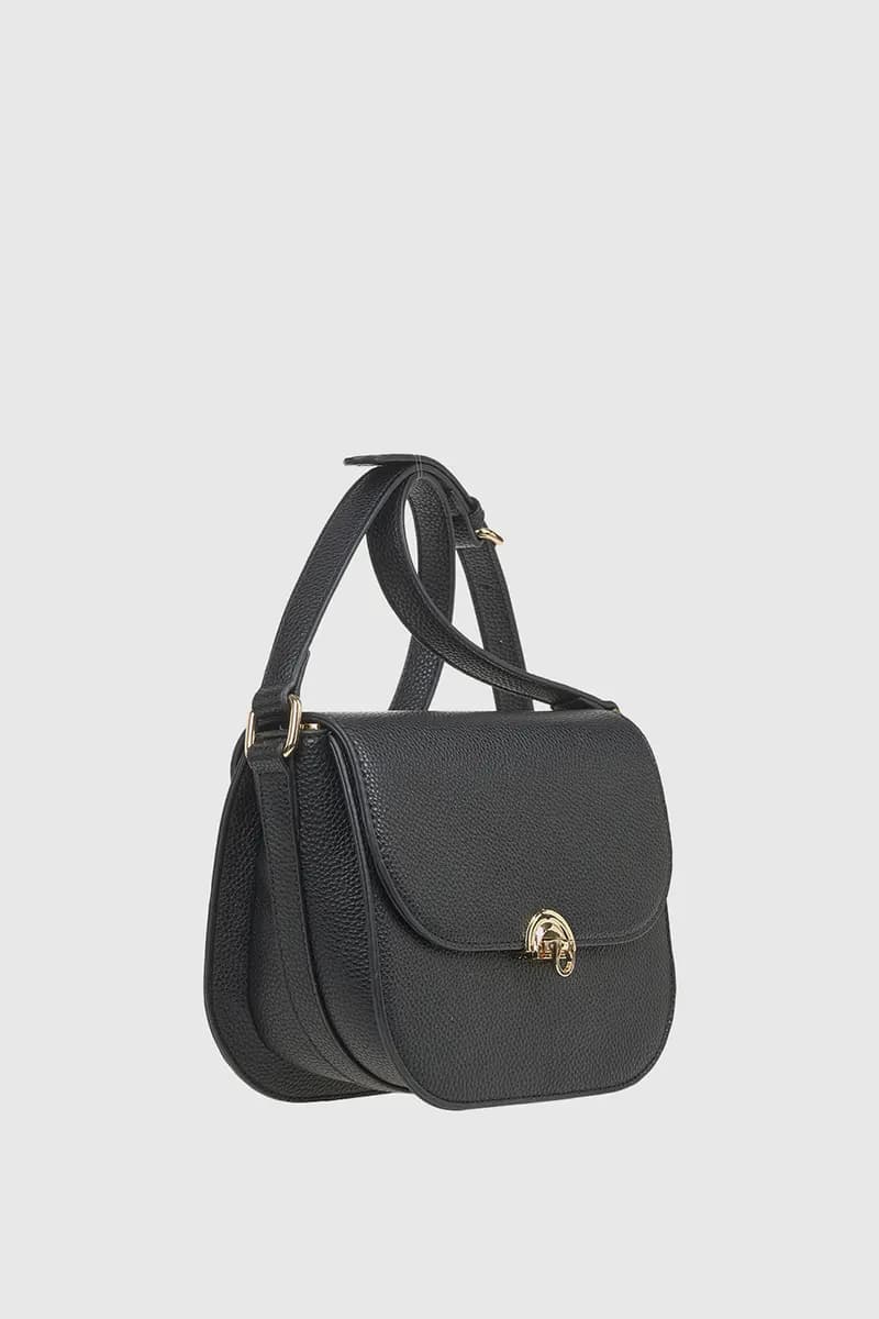 VERDE FASHION | Borsa a tracolla in ecopelle con patta - 7