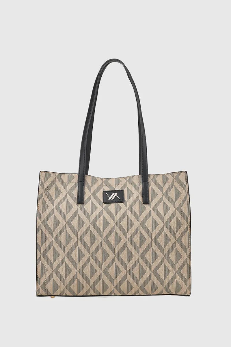 VERDE FASHION | Shopping bag motivo geometrico - 5