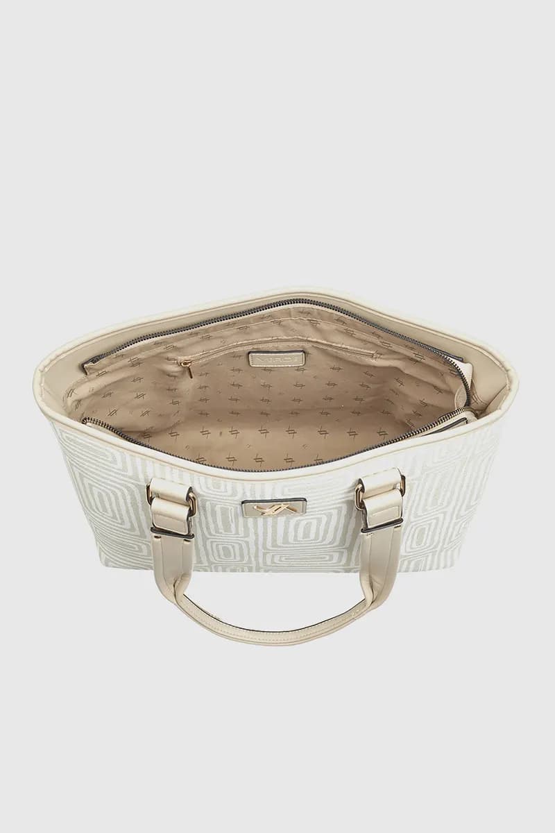 VERDE FASHION | Shopping bag motivo geometrico - 4