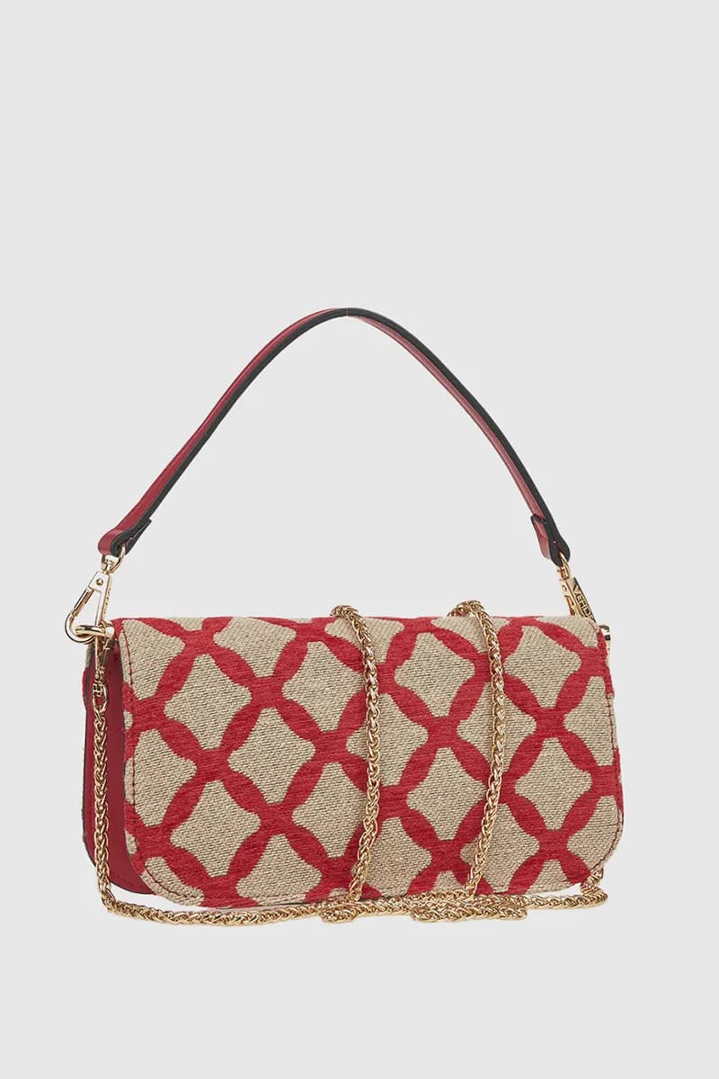 VERDE FASHION | Borsa con patta motivo rombi - 2