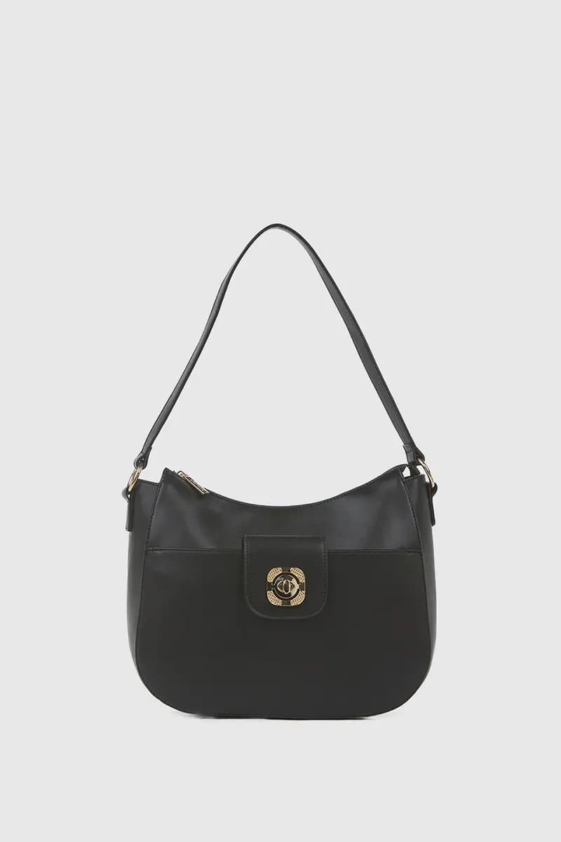 VERDE FASHION | Borsa a spalla con tasca frontale - 1
