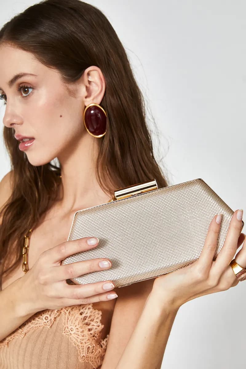 NALÌ | Clutch Zoi metal mesh oro - 5