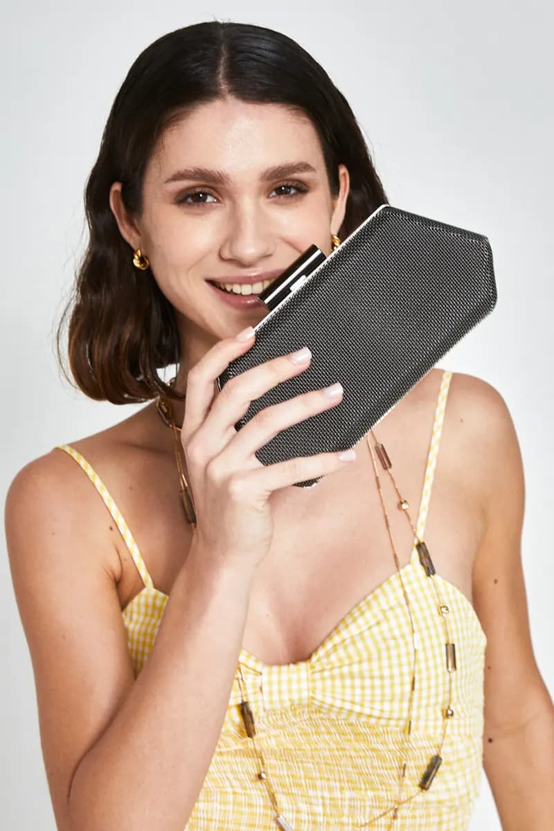 NALÌ | Clutch Zoi metal mesh grigio - 5