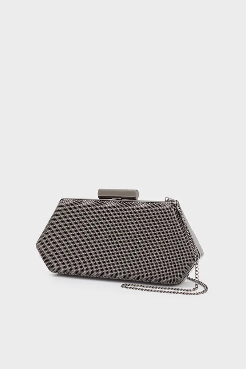 NALÌ | Clutch Zoi metal mesh grigio - 3