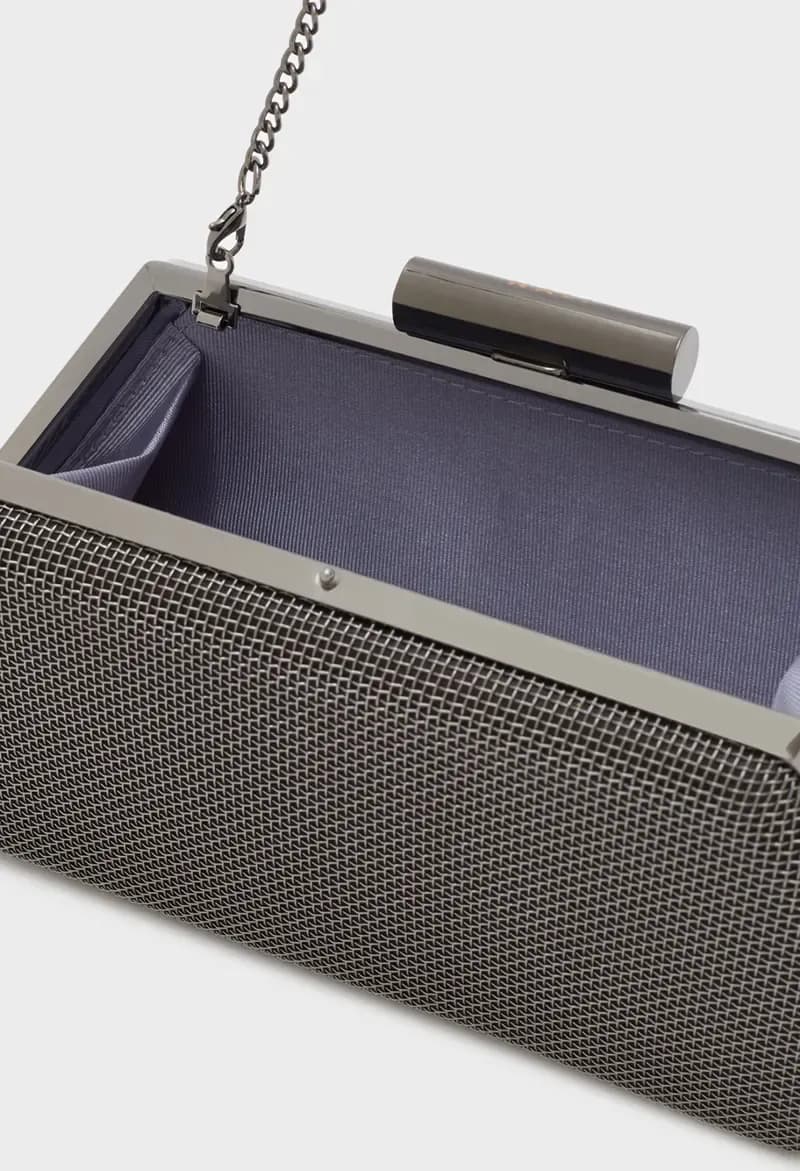 NALÌ | Clutch Zoi metal mesh grigio - 4