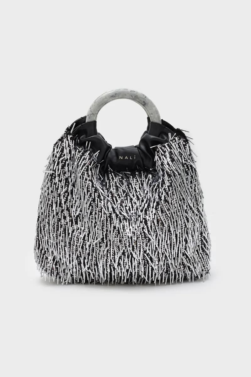 NALÌ | Borsa con perline Ematite - 4