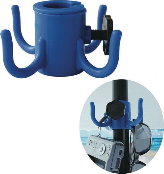 Gancio porta oggetti per ombrellone da mare e spiaggia con 4 razze - 5