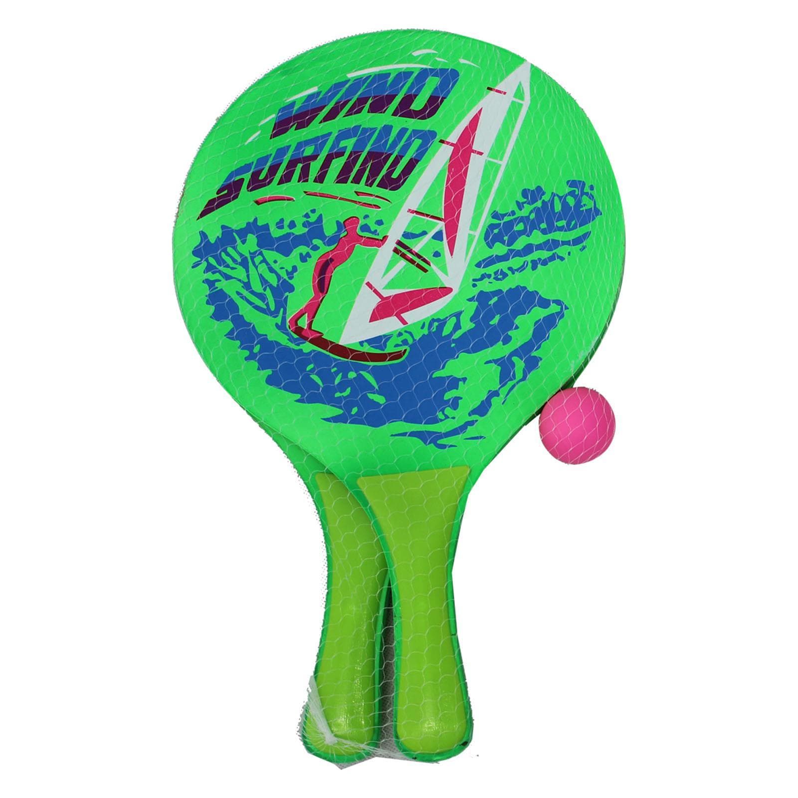 Set racchettoni in legno con pallina gioco racchette da spiaggia e mare  - 2