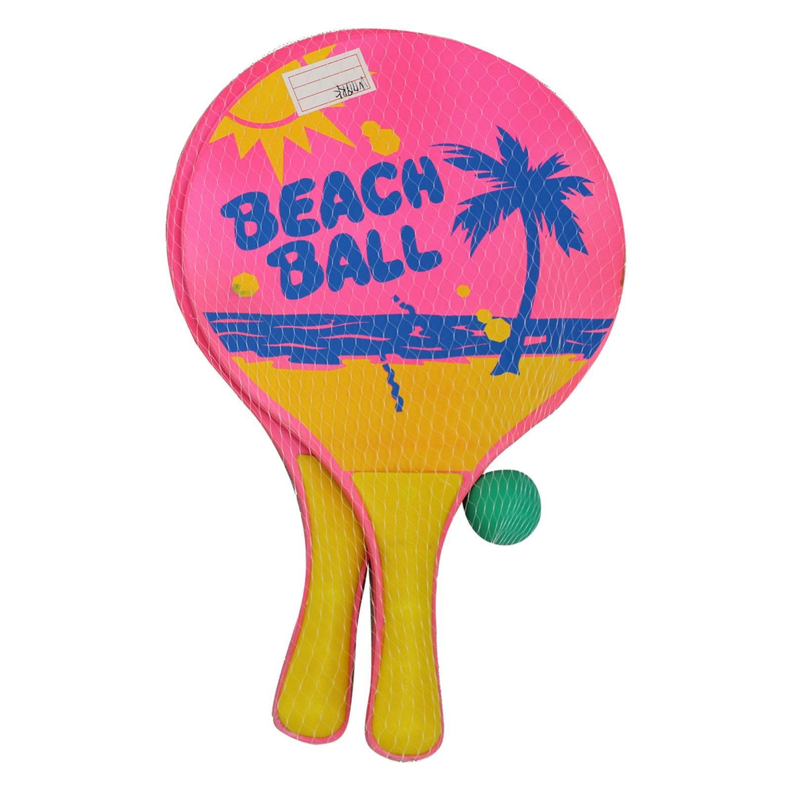 Set racchettoni in legno con pallina gioco racchette da spiaggia e mare  - 3