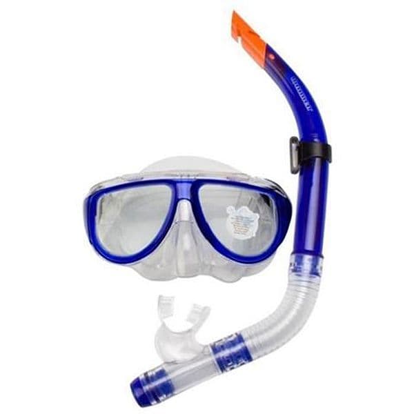Maschera da sub con boccaglio per immersioni e snorkeling adulti e bambini - 2
