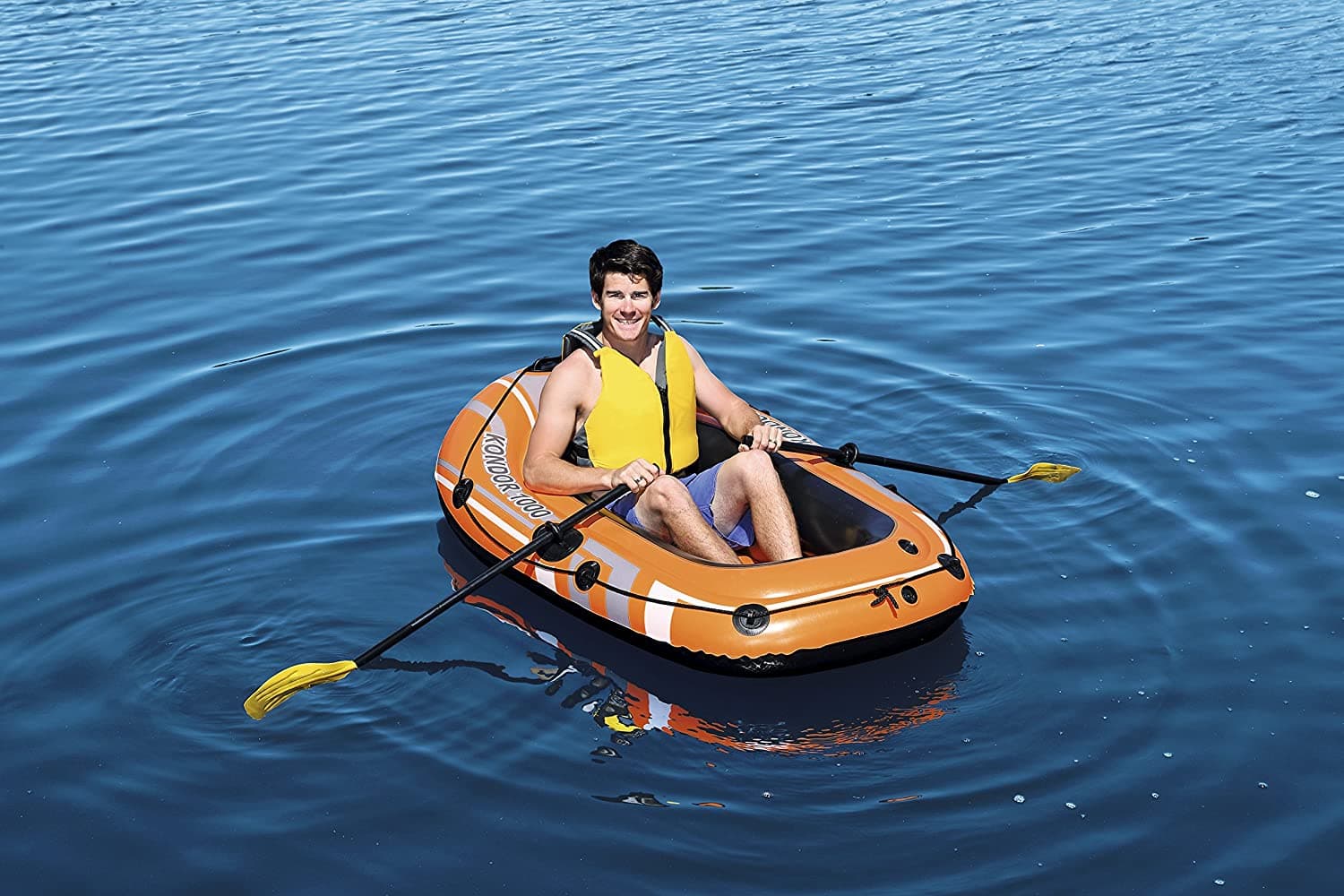 Canotto gonfiabile on remi per adulti e bambini "Kondor 1000" da mare e piscina 155 cm - 2