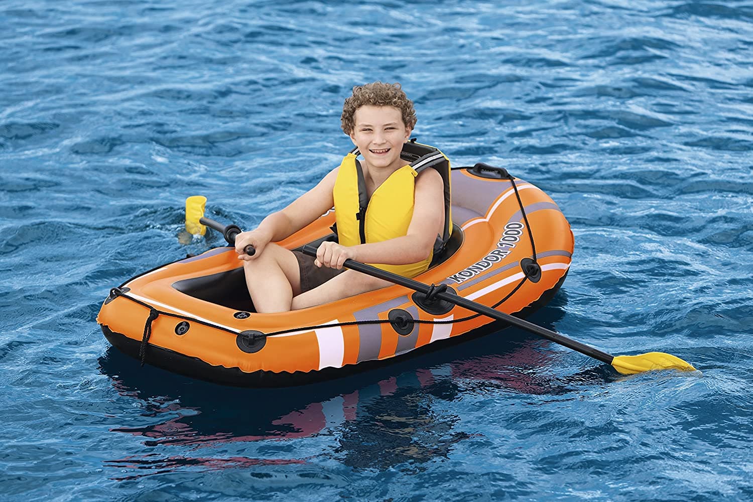 Canotto gonfiabile on remi per adulti e bambini "Kondor 1000" da mare e piscina 155 cm - 3