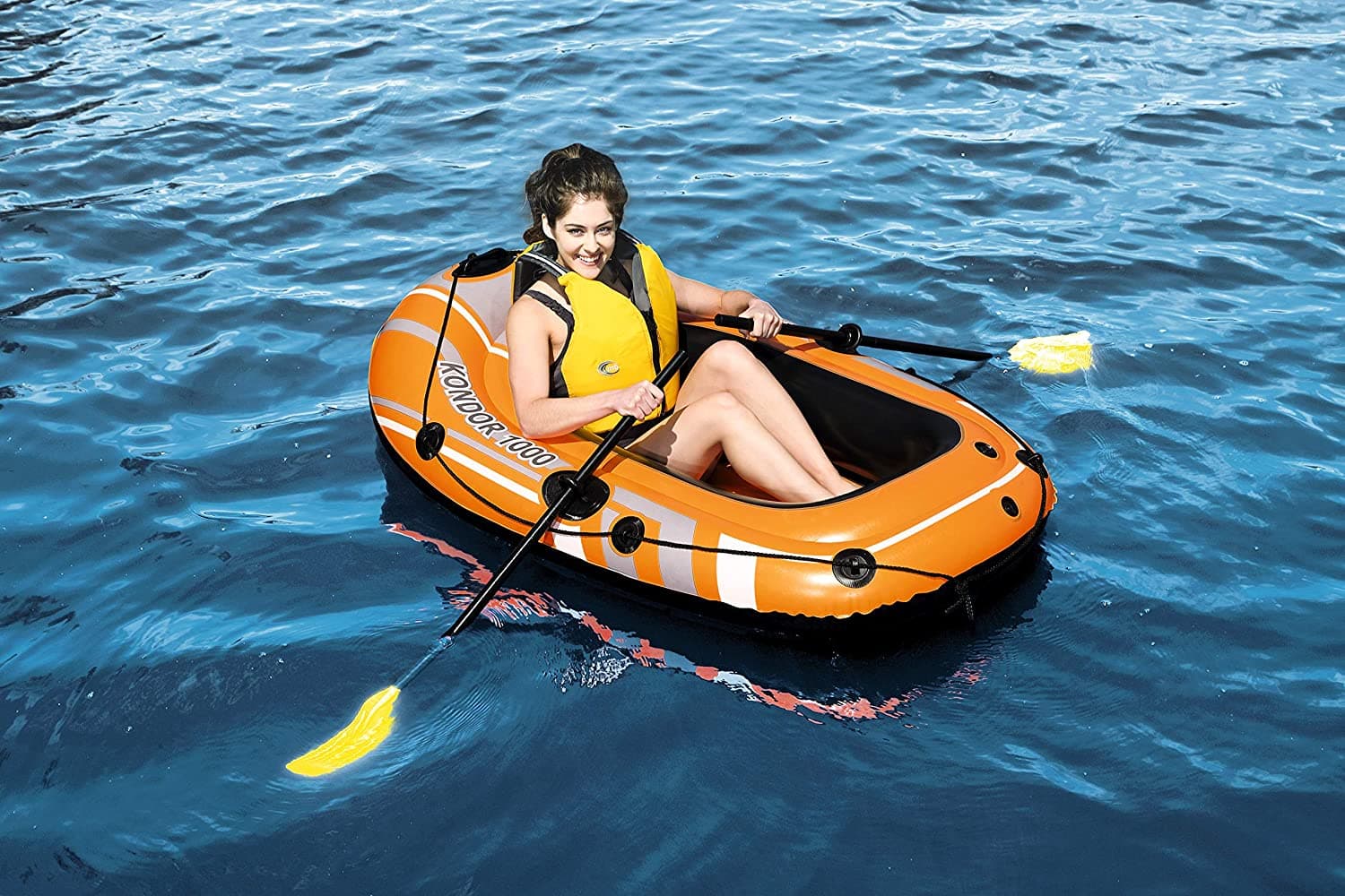 Canotto gonfiabile on remi per adulti e bambini "Kondor 1000" da mare e piscina 155 cm - 7