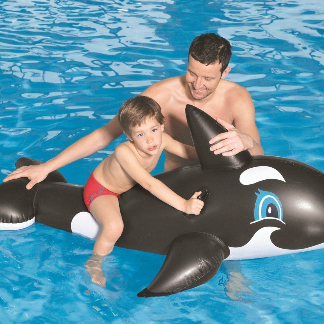 Gonfiabile cavalcabile Orca assassina da mare e piscina 190 x 92 cm - 2