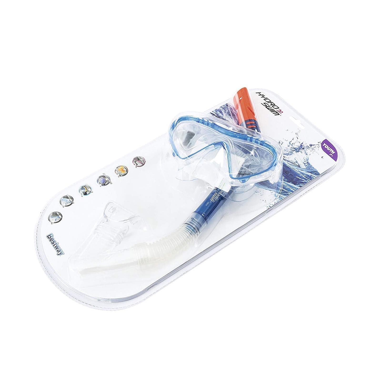 Maschera con boccaglio per immersioni e snorkeling da bambini + 7 anni - 2
