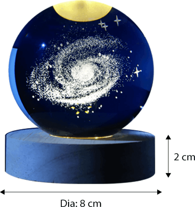 i-Total - Lampada Sfera Galassia in vetro 3D con LED RGB effetto sul soffitto (XL2715A) - 2