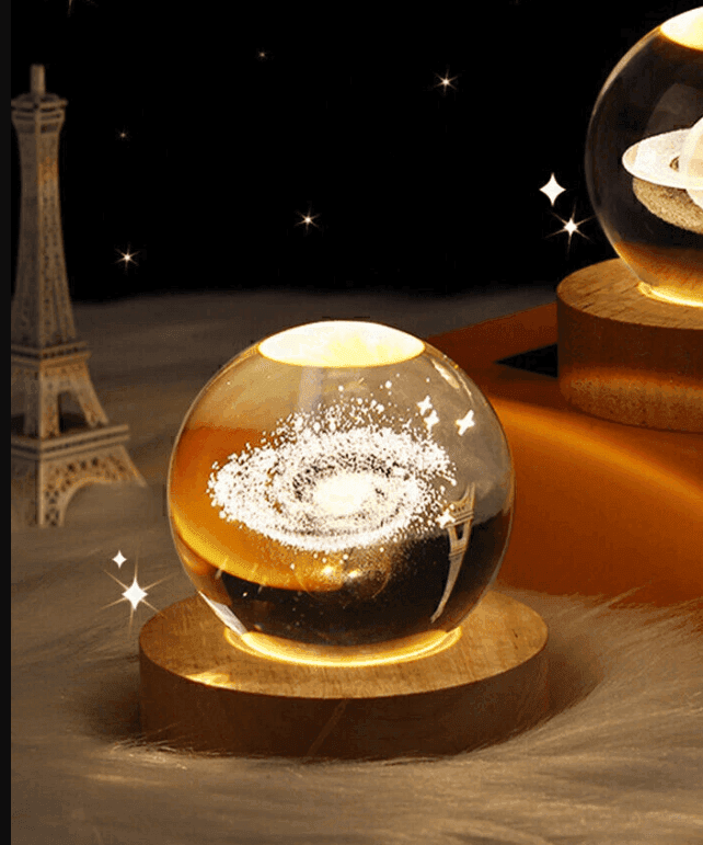 i-Total - Lampada Sfera Galassia in vetro 3D con LED RGB effetto sul soffitto (XL2715A) - 3