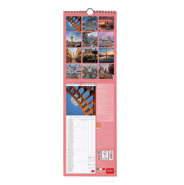 Legami - Calendario da Parete 2026 - 16 x 49 cm Paris (CAL260076) - 3