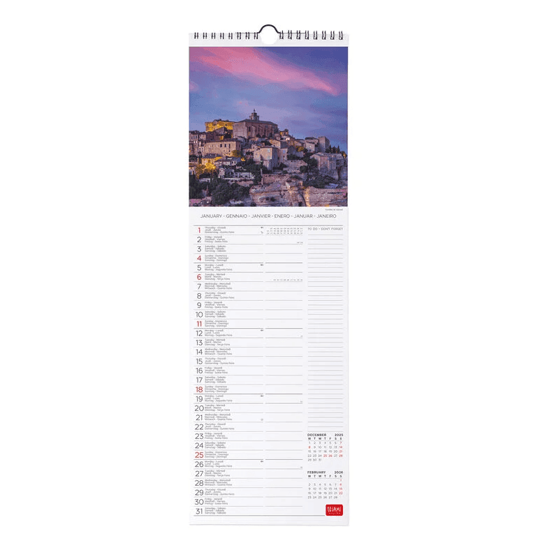 Legami - Calendario da Parete 2026 - 16 x 49 cm Provence (CAL260077) - 2