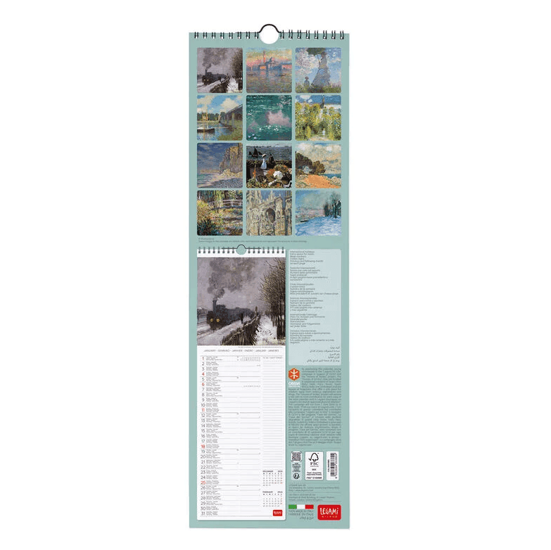Legami - Calendario da Parete 2026 - 16 x 49 cm Claude Monet (CAL260080) - 3