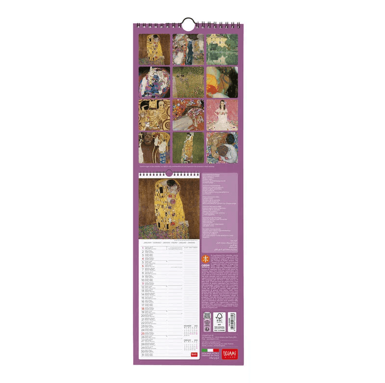 Legami - Calendario da Parete 2026 - 16 x 49 cm Gustav Klimt (CAL260082) - 3