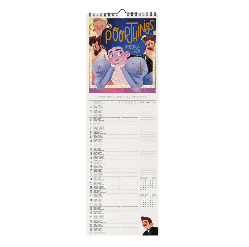 Legami - Calendario da Parete 2026 - 16 x 49 cm Book Lover’s (CAL260085) - 2