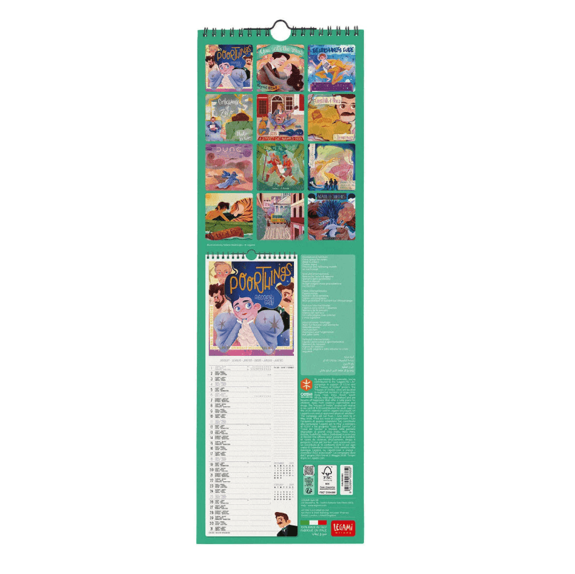Legami - Calendario da Parete 2026 - 16 x 49 cm Book Lover’s (CAL260085) - 3